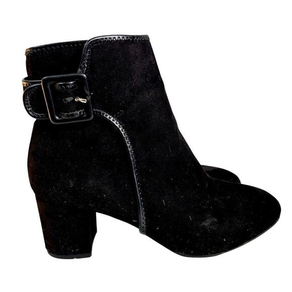 Croft & Barrow Loretta Suede She Boots Buckle Side Zip Sz 9.5 - Picture 1 of 7